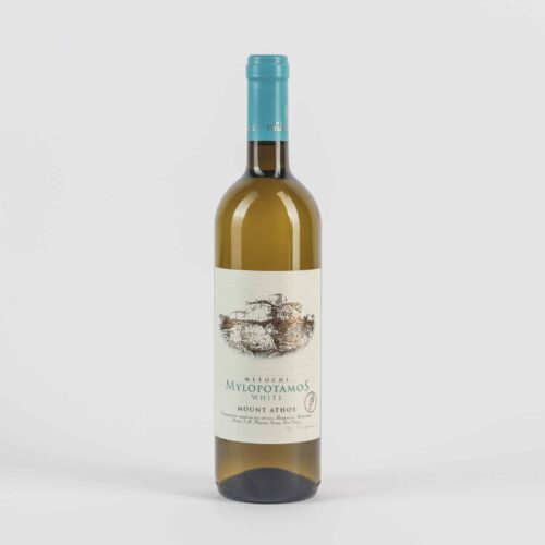 Бяло сухо Атонско вино 750ml Metochi Mylopotamos